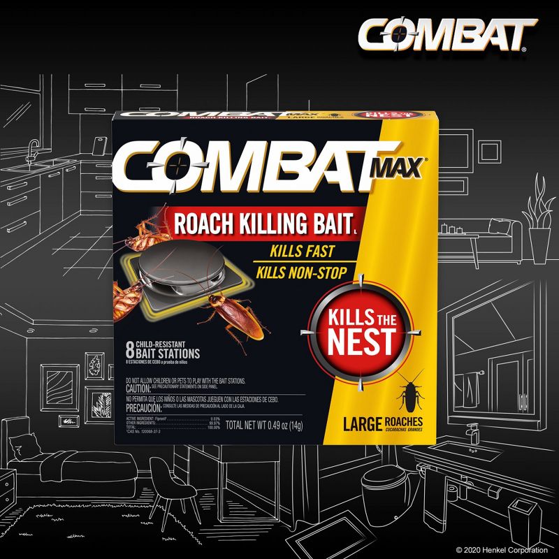 Combat Source Kill Max Large Cockroach Bait Stations - 8 ct, 5 of 15