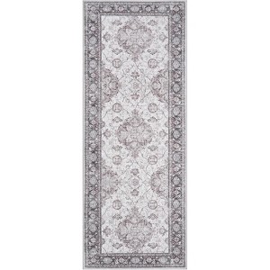 Vintage Floral Area Rugs — Machine Washable, Non-Slip Low Pile Carpet for Living Room & Bedroom - 1 of 1