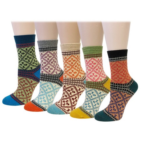 Wrapables Women's Thick Winter Warm Wool Socks (Set of 5), Directions - image 1 of 4