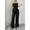 I AM A FASHION JUNKY Off Shoulder Back Hide Zipper Pleated Fit Jumpsuit - 3 of 4