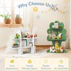 Arceso  Kids Bookshelf, Toddler Bookshelf for Kids, Baby Montessori Bookshelf and Toy Storage, Wooden Kids Bookcase, Book Shelf White - 3 of 4
