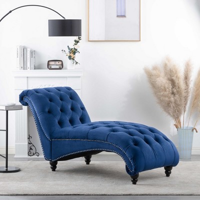 LOVMOR Tufted Armless Chaise Lounge