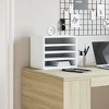 vidaXL Desk Organiser White 14.2x10.2x11.6" Engineered Wood - 3 of 4
