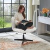 ORRD Adjustable Swivel Chair, Criss Cross Legging Wide Seat Office Desk Vanity Chair with Corduroy, Black, Modern Home Gift - 2 of 4