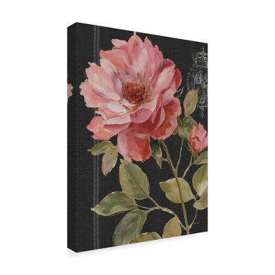 Trademark Fine Art -Lisa Audit 'Harmonious Rose Black' Canvas Art