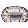 Earth Rugs Oval Patch Tread – Nautical Anchor Design in Braided Jute, 20"x30" Coastal Entryway Accent Rug - 3 of 3