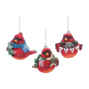 Gallerie II Cutie Cardinal Ornament, Set of 3 - 1 of 2