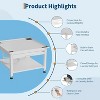 27" Wide Washer and Dryer Pedestals with Basket Shelf, 16" Hight Laundry Pedestal with Adjustable Anti-Vibration Pads,Drain Pan Hose,1000 lbs Capacity - 3 of 4