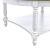 Galano Marcello 34.6 in. Round Solid Wood Top Coffee Table in White and Oak, White, Oak - 4 of 4