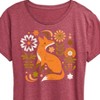 Women's - Instant Message - Autumn Fox & Flowers Short Sleeve Graphic T-Shirt - 2 of 4