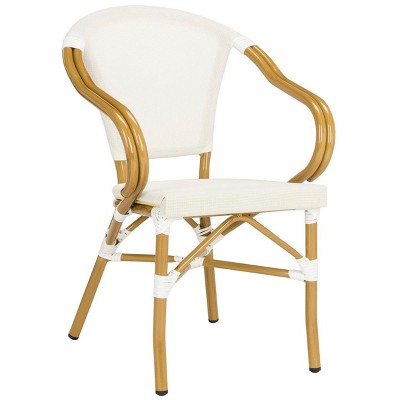 Karine Beige Aluminum Frame Transitional Arm Chair