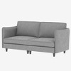 NicBex Modern Minimalist Comfy Fabric Loveseat Sofa Couch with Side Pockets,2-Seat Lounge Sofa for Living Room,Apartment - 4 of 4