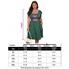 Coolmee Women Plus Size Casual Double Layer Ruffled Short Sleeve High Waist Summer Ribbed Mini Dress With Pocket - 4 of 4