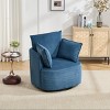 Modern Swivel Accent Chair with 360 Degree Rotation Upholstered Barrel Design for Living Room or Bedroom–Maison Boucle - 2 of 4