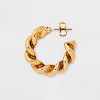 Textured and Smooth Hoop Earring Set 3pc - Wild Fable™ Gold/Silver - 2 of 2