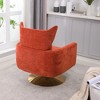 Swivel Accent Chair, Upholstered 360°Barrel Chair, Comfy Sofa Reading Chair, Single Armchair with Pillow for Living Room Bedroom Office Nursery - 3 of 4