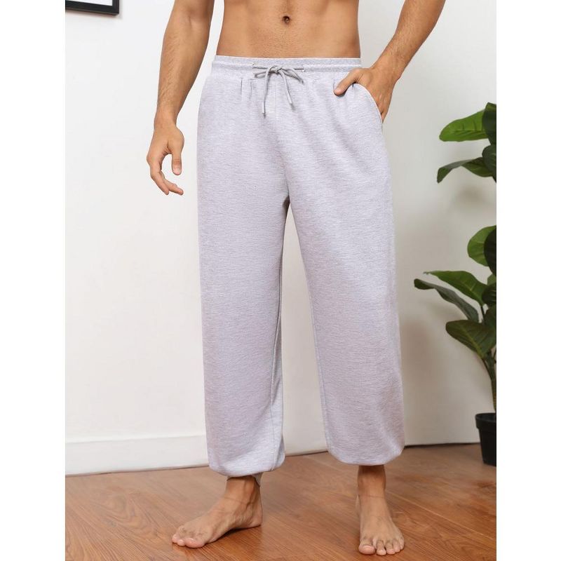 Men's Casual Lounge Pajama Yoga Jogger Pants Open Bottom Sweatpants with Pockets, 1 of 7