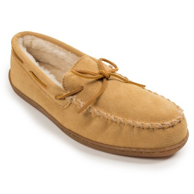 Minnetonka Men's Pile Lined Hardsole Moc Slipper 3901, Tan Brown - 7 ...