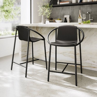 Ringo Black Metal Counter Height Barstool