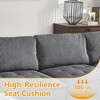 U-Shaped Corduroy Sectional Sofa with Reversible Chaise, Deep Seat & Durable Support - 3 of 4