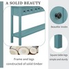 PAGED Distressed Solid Timber Console Table with 4 Drawers and Bottom Shelf, Rustic Narrow Entryway Table, 60" Long Sofa Table for Entryway - 4 of 4