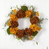 Nearly Natural 24” Fall Hydrangea Artificial Autumn Wreath - 3 of 4