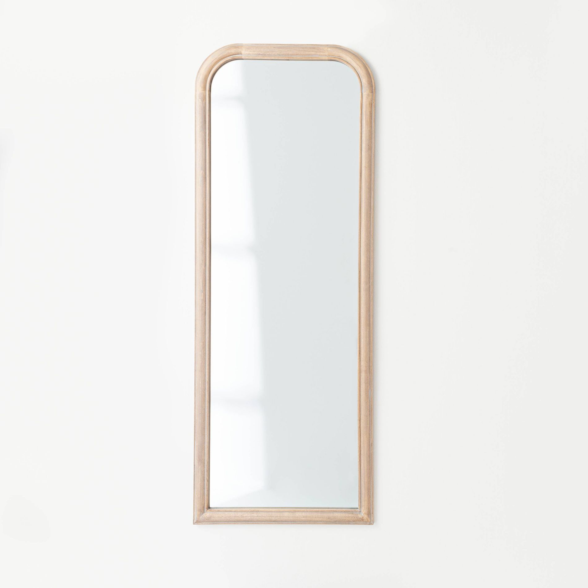24" x 64" Wood Floor Mirror - Threshold™ designed with Studio McGee: Natural Finish, Standing, No Assembly Required