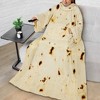 PAVILIA Fleece Wearable Blanket with Sleeves, Warm Cozy Soft Functional Lightweight Sleeved Throw Adults Men Women - 2 of 4