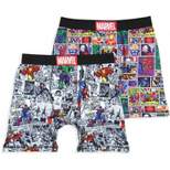 Marvel Mens' 2 Pack Vintage Superhero Comic Boxers Underwear Boxer Briefs Multicolored