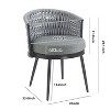 Christopher Knight Home Laville Modern Outdoor Handwoven Rope Dining Chairs with Cushions (Set of 4) - 3 of 4