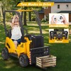 12V Ride on Forklift Car with Tent, Electric Ride on Car with Remote Control, Liftable Fork, Pallet, Built-in Music for Boys and Girls - 2 of 4