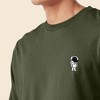 Dalix Astronaut Embroidered Cotton Classic Fit Long Sleeve Crewneck Tee Shirt Mens - 4 of 4
