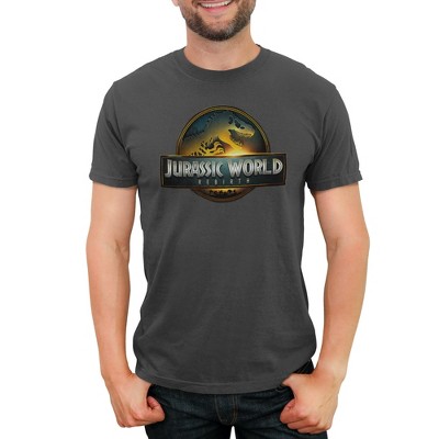 Men's Jurassic World: Rebirth Official Movie Logo  T-Shirt - Charcoal - 3X Large