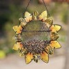 Evergreen Flag Beautiful Sunflower Metal and Glass Bird Feeder - 11 x 19 x 3 Inches - 3 of 3
