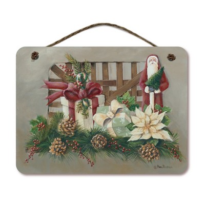 Courtside Market Saint Nicholas vintage 12X16 Hanging Artboard with Twine