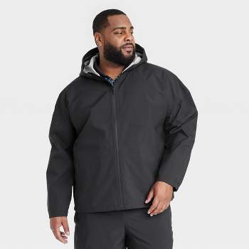 Men's Waterproof Rain Shell Jacket - All In Motion™ Black