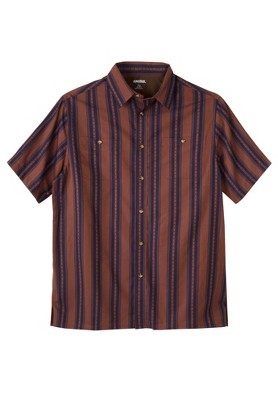 KingSize Men's Big & Tall Striped Short-Sleeve Sport Shirt