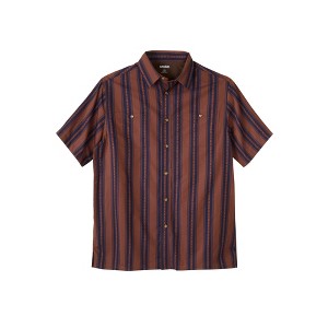 KingSize Men's Big & Tall Striped Short-Sleeve Sport Shirt - 1 of 4
