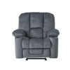 Luxurious Manual Recliner Chair with Skin-Friendly Fabric and Dual Cup Holders, Pushback Recliner Chair for Adults, CENGHU Upholstered Armchair - 4 of 4