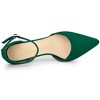 Allegra K Women's Ankle Strap Pointed Toe Block Heels Pumps - 4 of 4
