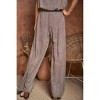 Women's Velvet Textured High-rise Wide Leg Pants - DAVI & DANI - 3 of 4