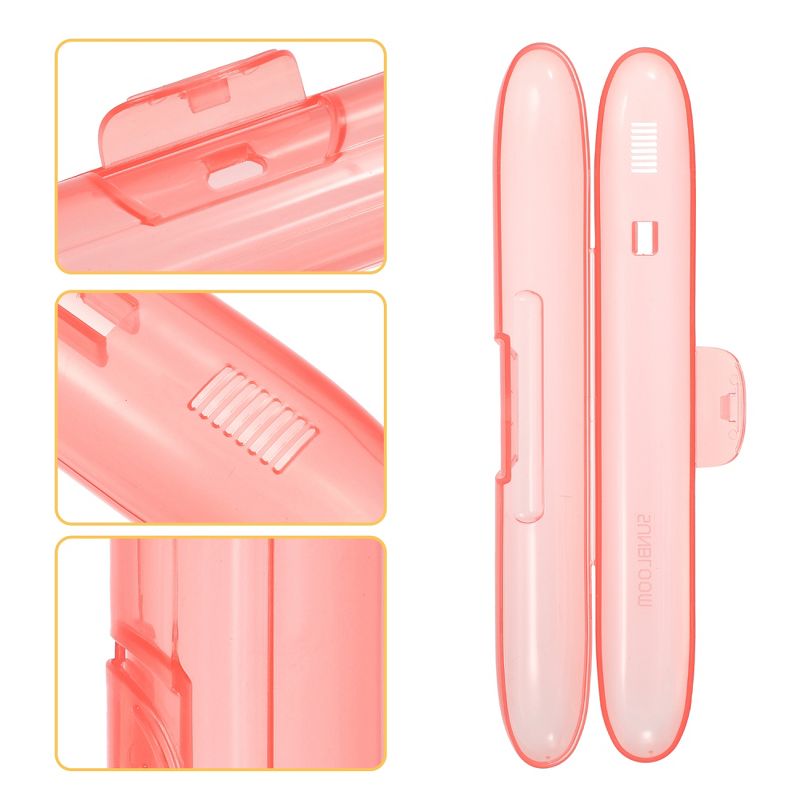 Unique Bargains Portable Toothbrush Cases Traveling Toothbrush Holders Case Plastic 8.46"x1.18"x1.14" 1 Pcs, 3 of 7