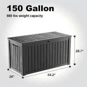 Chic Crate-150-Gal Water Resistant Resin Lockable Deck Box - 1 of 4