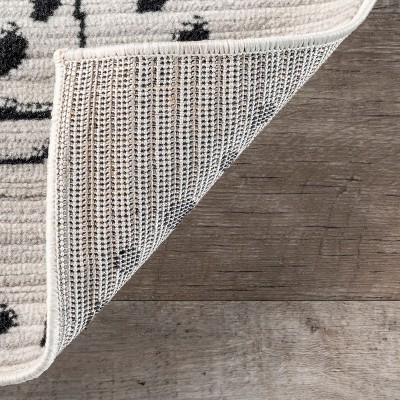 Reversible Easy-Care Moroccan Trellis Gray 3' x 5' Area Rug