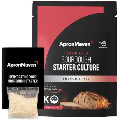 Apron Maven Premium Sourdough Starter Culture - Heirloom Dehydrated With Simple Activation Instructions for Homemade Artisan Bread Baking