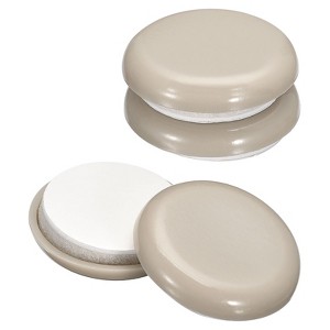 Unique Bargains Plastic Self-adhesive Smooth Round Carpeted Tile Vinyl Furniture Sliding Pad - 1 of 4