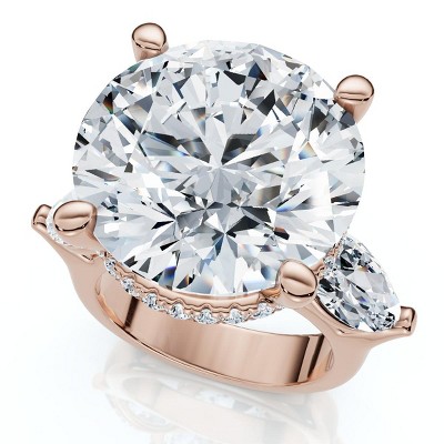 Pompeii3 11.75ct Diamond Marquise Accent Ring, 14k Gold or Platinum Lab Created