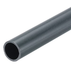 Unique Bargains Water Plumb DIY Crafts High Impact Rigid Round Pipes 8" Length ID 0.35" OD 0.43" Dark Grey - 1 of 4