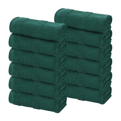 Ribbed Cotton Highly Absorbent Medium Weight Bath Towels, Set of 3 by Blue Nile Mills