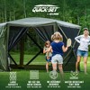 Clam 11.5'x11.5' Quick-Set Portable Pop-Up Camping Gazebo Screen Tent with 6 Sided Canopy Shelter with Ground Stakes and Carry Bag - Green - 3 of 4